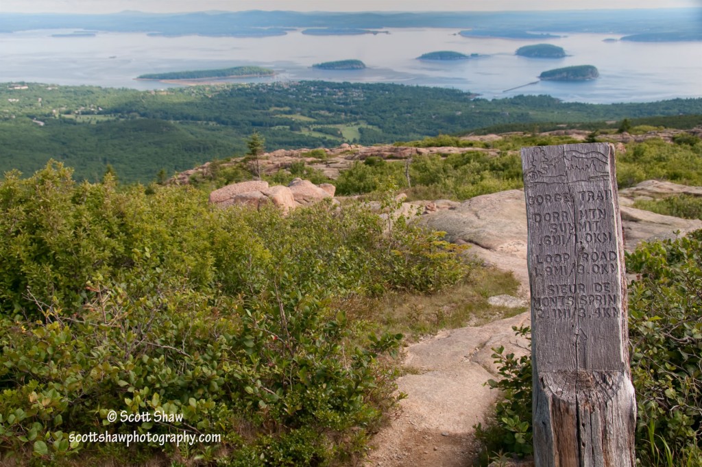 Gore Trail Signpost, Acadia National Park