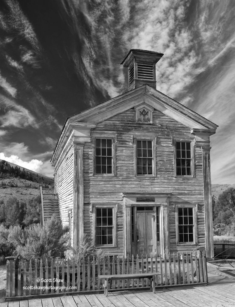 Masonic Lodge/School House, Bannack State Park, Montana Photography